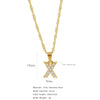 Wholesale Jewelry Retro Style Stainless Steel Water Wave Chain Pendant Necklace With English Letters And Constellation Pattern And Electroplating Design