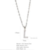 Wholesale Jewelry Retro Style Stainless Steel Water Wave Chain Pendant Necklace With English Letters And Constellation Pattern And Electroplating Design