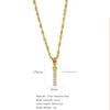 Wholesale Jewelry Retro Style Stainless Steel Water Wave Chain Pendant Necklace With English Letters And Constellation Pattern And Electroplating Design