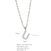 Wholesale Jewelry Retro Style Stainless Steel Water Wave Chain Pendant Necklace With English Letters And Constellation Pattern And Electroplating Design