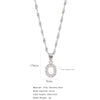 Wholesale Jewelry Retro Style Stainless Steel Water Wave Chain Pendant Necklace With English Letters And Constellation Pattern And Electroplating Design