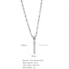 Wholesale Jewelry Retro Style Stainless Steel Water Wave Chain Pendant Necklace With English Letters And Constellation Pattern And Electroplating Design