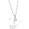 Wholesale Jewelry Retro Style Stainless Steel Water Wave Chain Pendant Necklace With English Letters And Constellation Pattern And Electroplating Design
