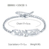 Wholesale Jewelry Retro Style Zodiac Bracelet Stainless Steel With Letters Numbers Text Electroplated