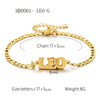 Wholesale Jewelry Retro Style Zodiac Bracelet Stainless Steel With Letters Numbers Text Electroplated