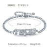 Wholesale Jewelry Retro Style Zodiac Bracelet Stainless Steel With Letters Numbers Text Electroplated
