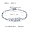 Wholesale Jewelry Retro Style Zodiac Bracelet Stainless Steel With Letters Numbers Text Electroplated
