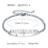 Wholesale Jewelry Retro Style Zodiac Bracelet Stainless Steel With Letters Numbers Text Electroplated