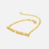 Wholesale Jewelry Retro Style Zodiac Bracelet Stainless Steel With Letters Numbers Text Electroplated