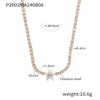 Wholesale Jewelry Retro Sweet Geometric Star Pendant Necklace Titanium Steel Zircon 18K Gold Plated