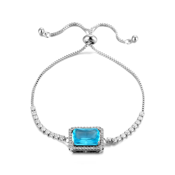 Wholesale Jewelry Retro Temperament Colorful Zircon Bracelet For Unisex Environmental Protection Copper Geometric Electroplating