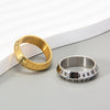 Wholesale Jewelry Retro Viking Style Stainless Steel Ring With Letters Numbers Text Electroplating