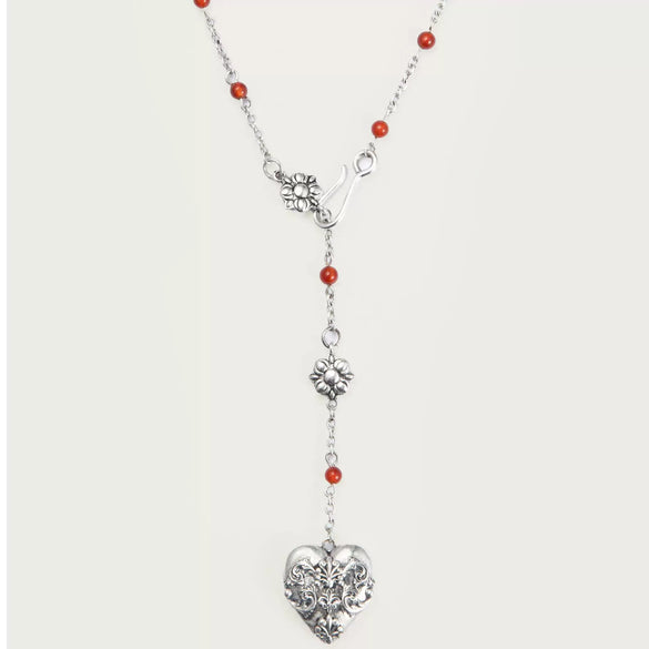 Wholesale Jewelry Retro Vintage Style Heart Copper 18K Gold Plated Pendant Necklace