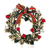 Wholesale Jewelry Rhinestone Geometric Christmas Brooch Retro Style Unisex