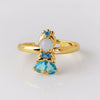 Wholesale Jewelry Ring Copper Zircon Cartoon Animal Geometric Style Microinlaid Colorful Zircon