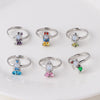 Wholesale Jewelry Ring Copper Zircon Cartoon Animal Geometric Style Microinlaid Colorful Zircon