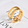 Wholesale Jewelry Ring Titanium Steel Electroplated Light Luxury Style Roman Alphabet