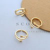 Wholesale Jewelry Ring Titanium Steel Geometric Style Electroplated