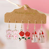 Wholesale Jewelry Romantic Castle Bear Rose Alloy Enamel Plating Drop Earrings