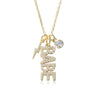 Wholesale Jewelry S925 Silver Diamond English Letters Pendant Necklace For Women