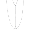 Wholesale Jewelry S925 Silver Geometric Cross Chain Pendant Simple Style Electroplated For Women