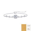 Wholesale Jewelry S925 Silver Geometric Style Bracelet Set With Diamonds
