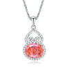 Wholesale Jewelry S925 Silver Gourd Pendant Necklace With High Carbon Diamond Light Luxury Style