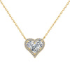Wholesale Jewelry S925 Silver Light Luxury Heartshaped Zircon Electroplated Necklace Earrings