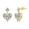 Wholesale Jewelry S925 Silver Light Luxury Heartshaped Zircon Electroplated Necklace Earrings