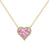 Wholesale Jewelry S925 Silver Light Luxury Heartshaped Zircon Electroplated Necklace Earrings