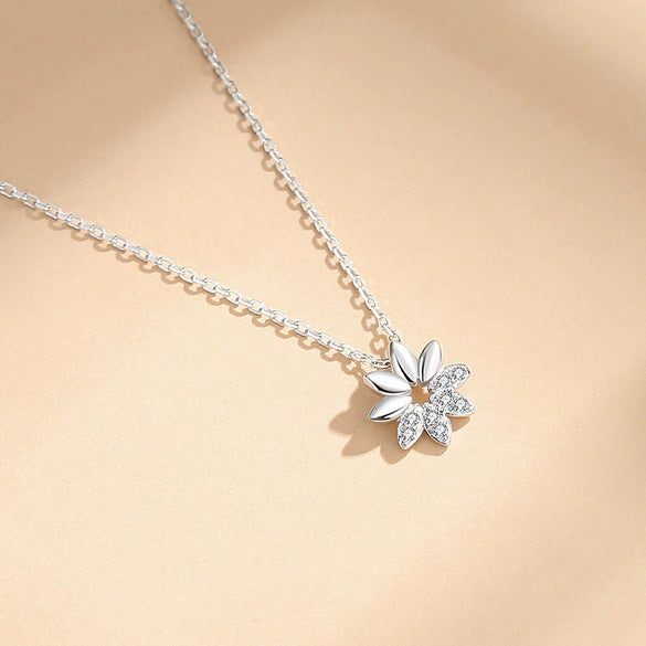 Wholesale Jewelry S925 Silver Wheat Ear Allmatch Geometric Cross Chain Necklace For Women