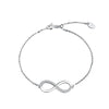 Wholesale Jewelry S925 Sterling Silver Adjustable Bracelet With Diamond 8 Word Symbol Geometric Cartoon Style Electroplated