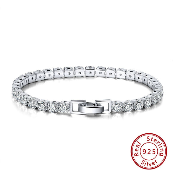Wholesale Jewelry S925 Sterling Silver Bracelet With Geometric Pattern And Electroplating For Women