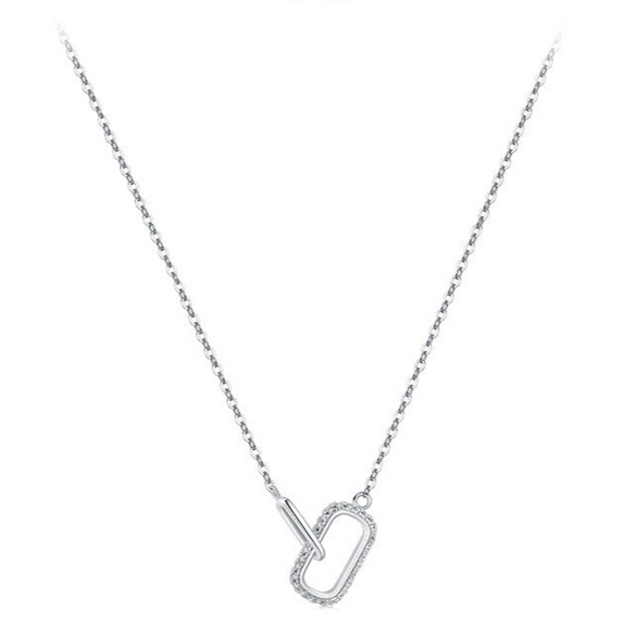 Wholesale Jewelry S925 Sterling Silver Cross Chain Niche Geometric Style For Women
