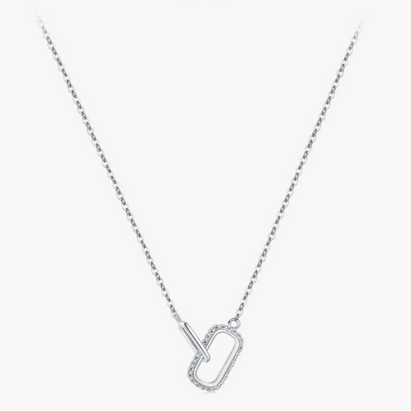 Wholesale Jewelry S925 Sterling Silver Cross Chain Niche Geometric Style For Women