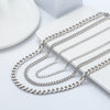 Wholesale Jewelry S925 Sterling Silver Cuban Chain Necklace Geometric Electroplated For Men And Women