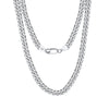 Wholesale Jewelry S925 Sterling Silver Cuban Chain Necklace Geometric Electroplated For Men And Women