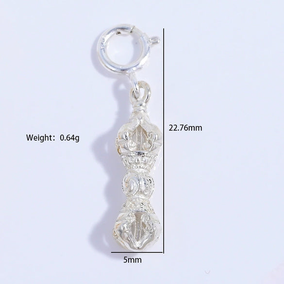 Wholesale Jewelry S925 Sterling Silver Diamond Pestle Universal Buckle Electroplated Bracelet Necklace Buckle