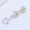 Wholesale Jewelry S925 Sterling Silver Diamond Pestle Universal Buckle Electroplated Bracelet Necklace Buckle