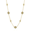 Wholesale Jewelry S925 Sterling Silver Fourleaf Clover Pendant Necklace 14K Gold Electroplated With Geometric Design