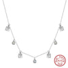 Wholesale Jewelry S925 Sterling Silver Geometric Baroque Pendant Clavicle Chain For Women
