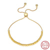 Wholesale Jewelry S925 Sterling Silver Geometric Bead Bracelet Electroplated Simple Trendy For Women