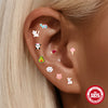 Wholesale Jewelry S925 Sterling Silver Geometric Cartoon Animal Ear Jewelry With Environmentally Friendly Electroplating