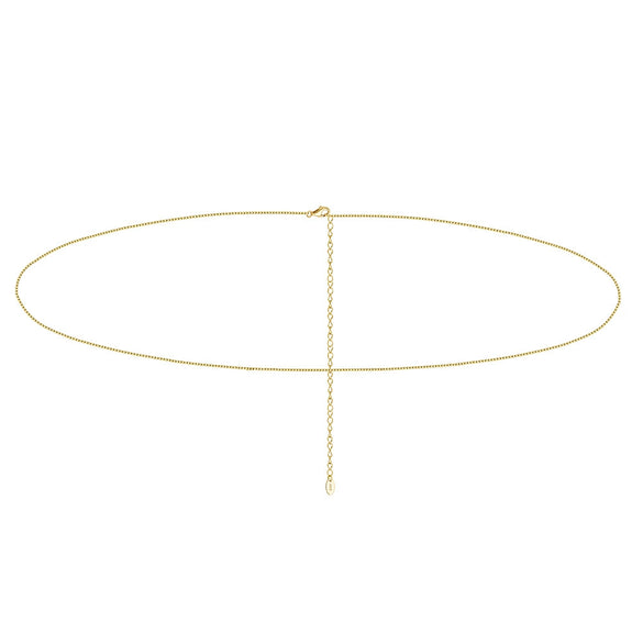 Wholesale Jewelry S925 Sterling Silver Geometric Cross Waist Chain With Electroplating For Women
