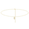 Wholesale Jewelry S925 Sterling Silver Geometric Cross Waist Chain With Electroplating For Women