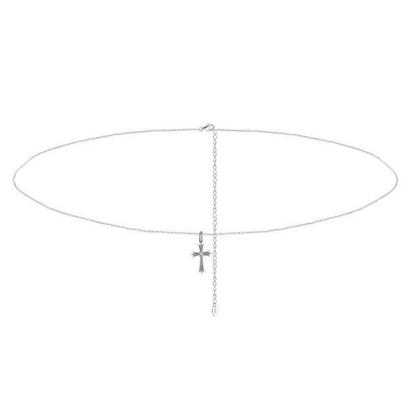 Wholesale Jewelry S925 Sterling Silver Geometric Cross Waist Chain With Electroplating For Women