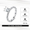 Wholesale Jewelry S925 Sterling Silver Geometric Electroplated Round Zircon Ring For Women