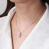 Wholesale Jewelry S925 Sterling Silver Geometric Heart Clavicle Necklace For Girls With Polishing Treatment
