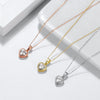 Wholesale Jewelry S925 Sterling Silver Geometric Heart Clavicle Necklace For Girls With Polishing Treatment