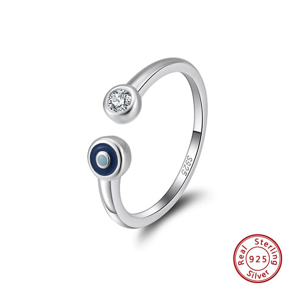 Wholesale Jewelry S925 Sterling Silver Geometric Oil Dropping Opening Ring For Women